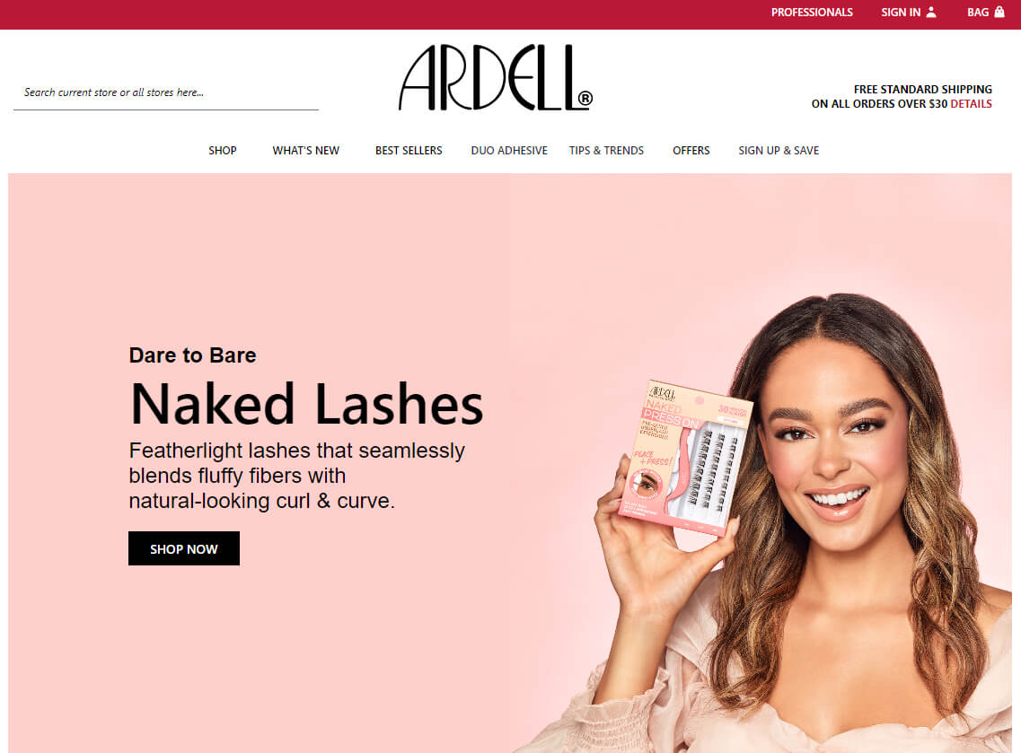 Ardell beauty e-commerce website project