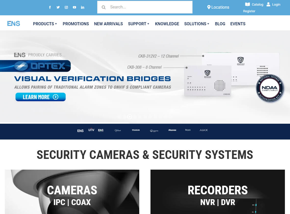 ENS Security technology website design project