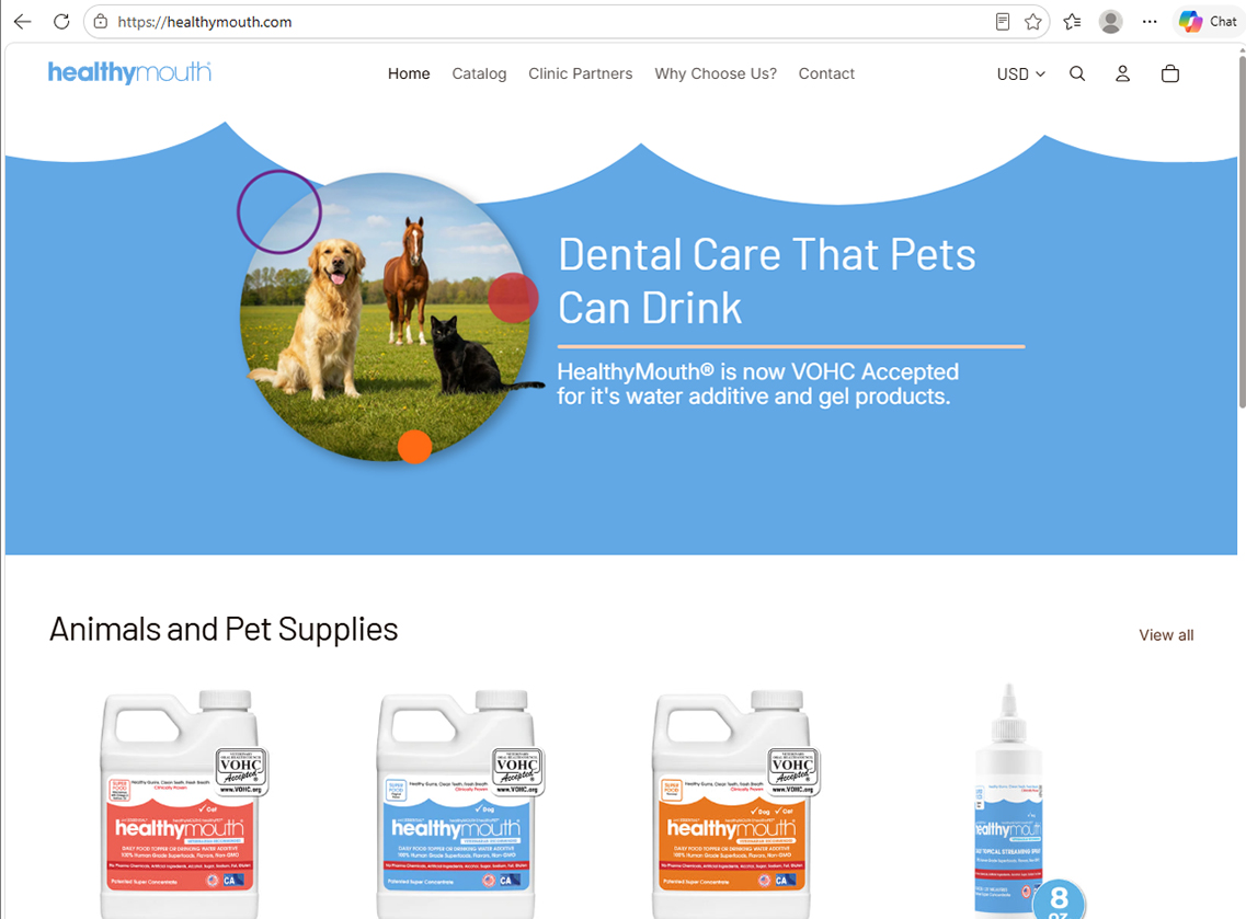 HealthyMouth e-commerce website project